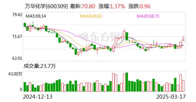 萬華化學股票多少錢，萬華化學股票行情走勢